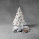 Ceramic Bisque Christmas Tree - 7 inch with base, lights and star
